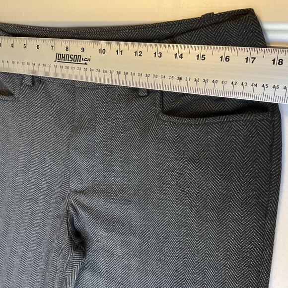 Lee Women Pants 14 MEDIUM Gray Herringbone Dress Pants Button 33" Inseam Comfort - Picture 4 of 10
